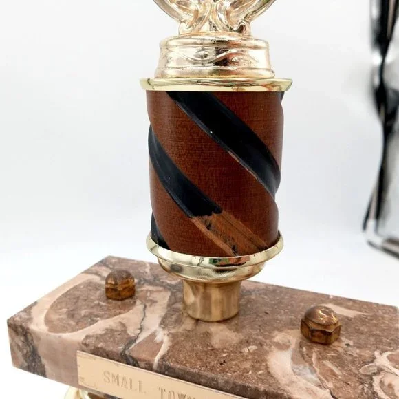 1973 Horse Show Trophy Rose Hill Kansas Vintage Collectible Statue Horseshoe - Picture 6 of 16